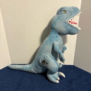 Jurassic World Dinosaur Velociraptor Plush 18" Blue Pillow Buddy Stuffed T-Rex